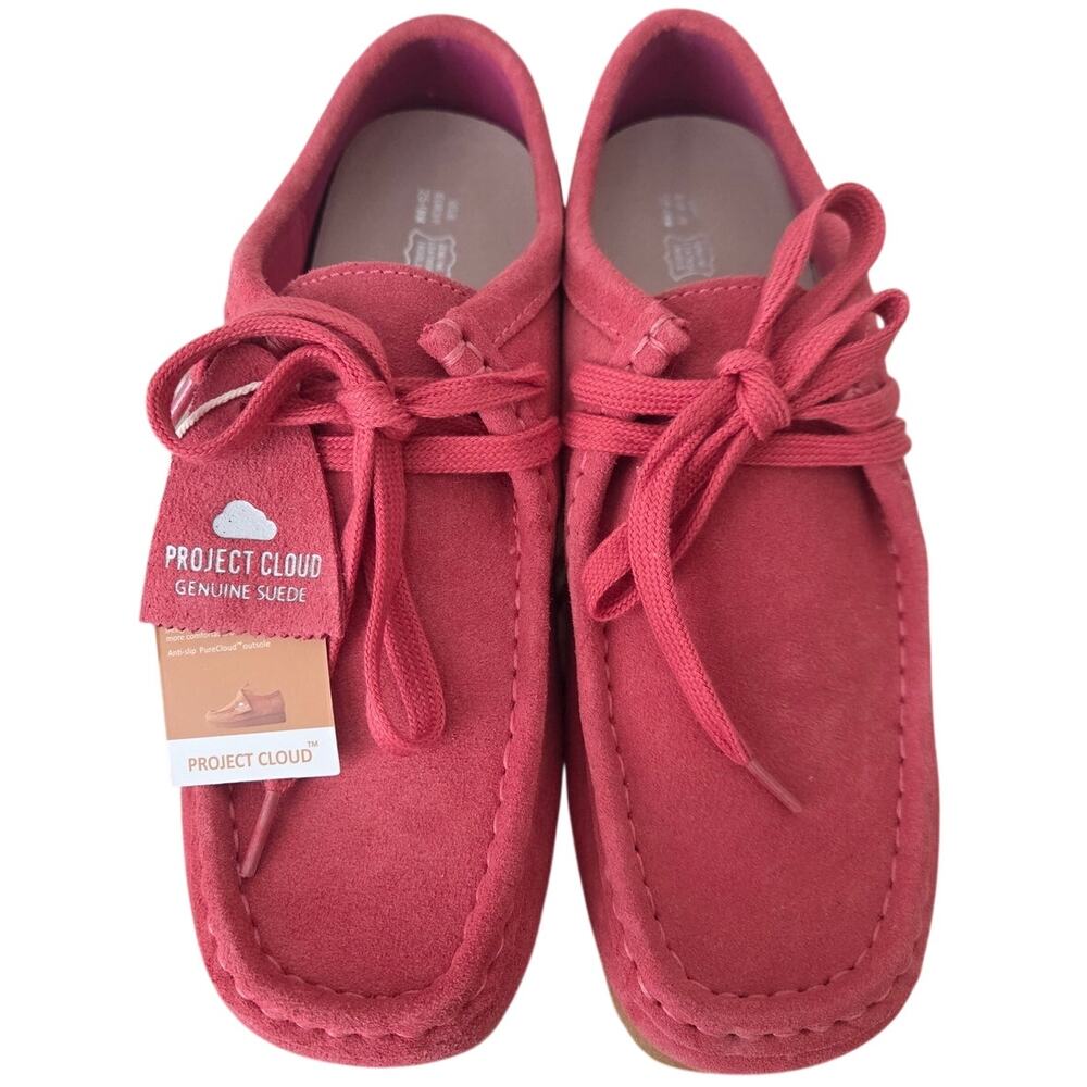 NEW Project Cloud Coral Pink Wallabee Shoes Womens 8 Suede Moccasin Crepe Sole